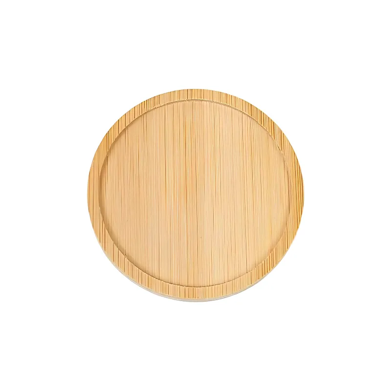 Bambu- ja puukomposiittinen pyöreä lasinalunen, tyhjä | 9.5 x 9.5 cm