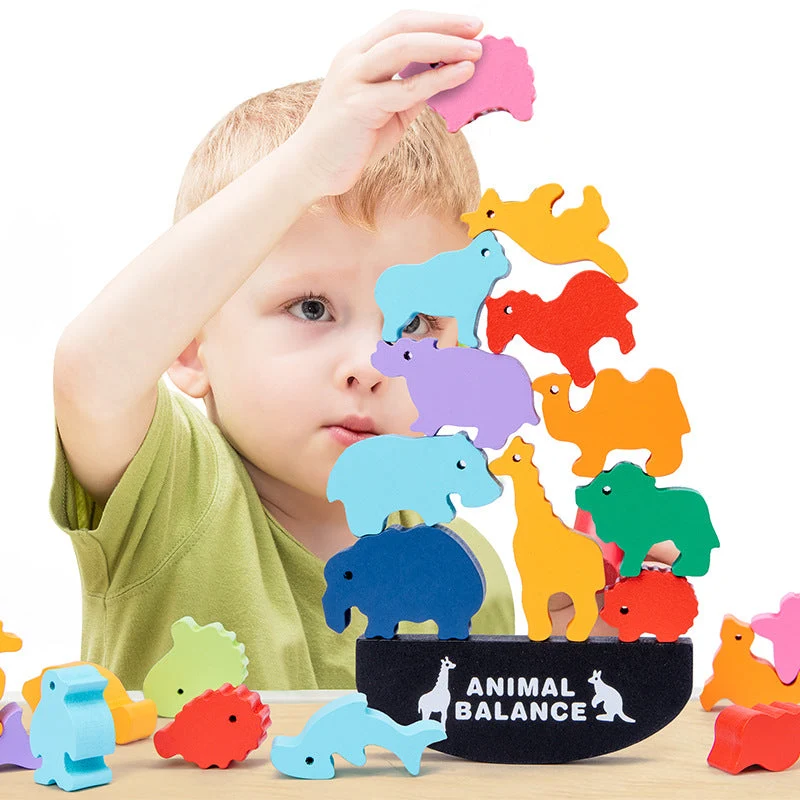EcoToys Keinuvat Eläimet | Kehitä Leikkisä Tasapaino - Uniikki Montessori-lelu