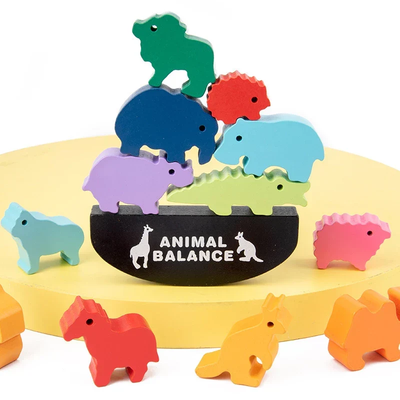 EcoToys Keinuvat Eläimet | Kehitä Leikkisä Tasapaino - Uniikki Montessori-lelu