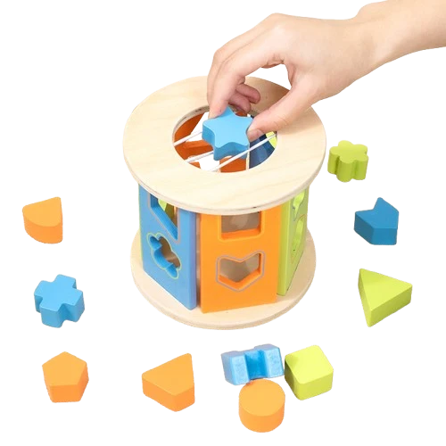 EcoToys WoodBlock PlayCube | Kehitä taitoja - Opettava puulelu