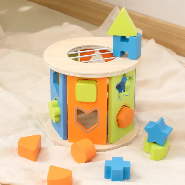 EcoToys WoodBlock PlayCube | Kehitä taitoja - Opettava puulelu