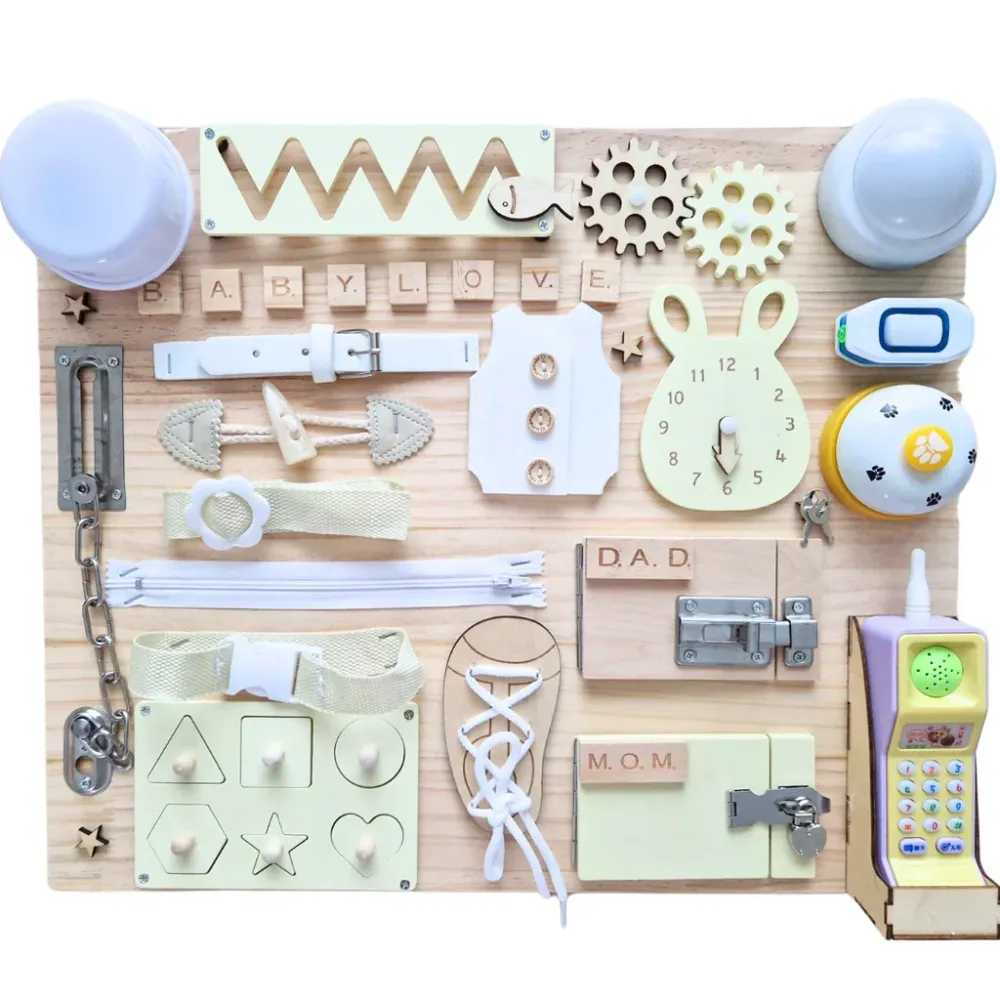 Happy Skills | Kehitys ilolla - DIY Busy Board -materiaalit