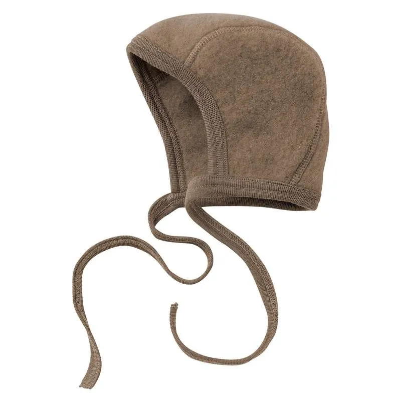 Deluxe-leikki Engel Natur Vauvan hattu - Ekologinen villa-fleece - Pähkinä sekoitus