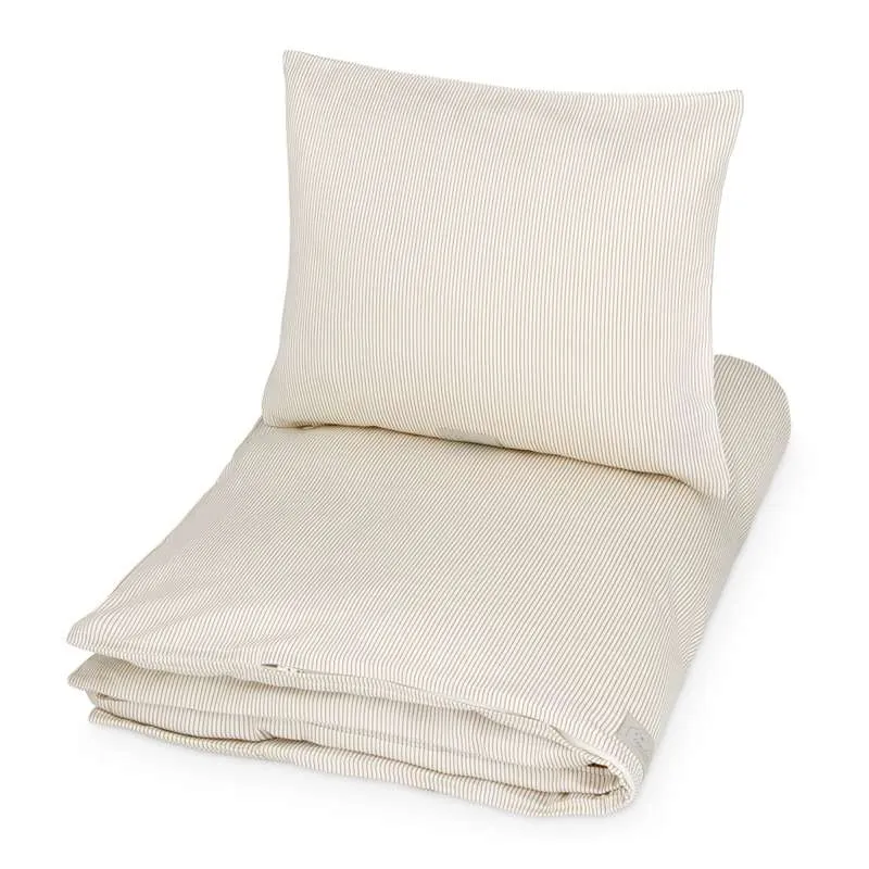 Cam Cam Copenhagen Vuodevaatteet - Junior - 100x140cm - GOTS - Klassiset raidat kameli