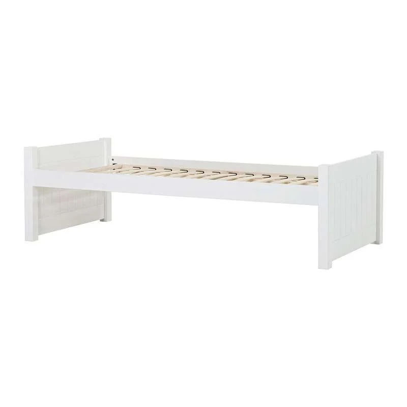 Hoppekids NOAH HIGH-END - Juniorseng - 2 Mellem Gavle - 90x200cm - Fleksibel Indlægsbund - Hvid