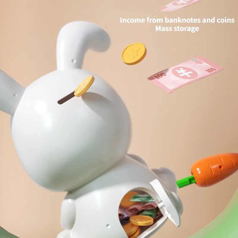 New Year's Cute Bunny piggy bank Cartoon creative fall-proof large-capacity piggy bank Birthday gift boys and girls
