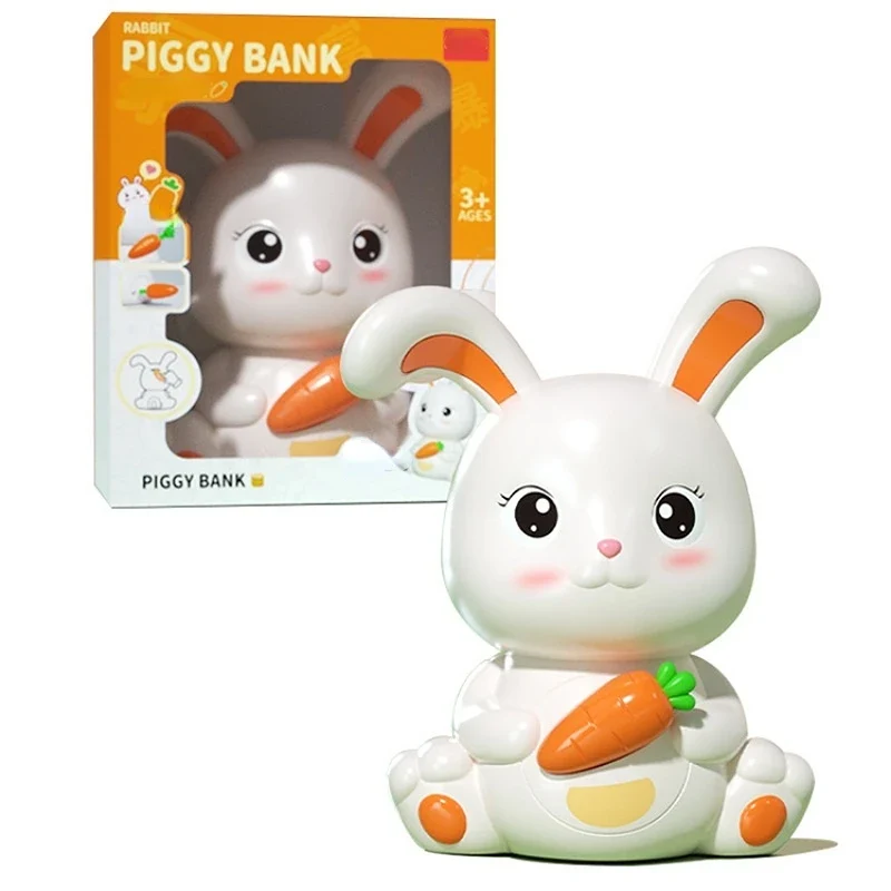 New Year's Cute Bunny piggy bank Cartoon creative fall-proof large-capacity piggy bank Birthday gift boys and girls