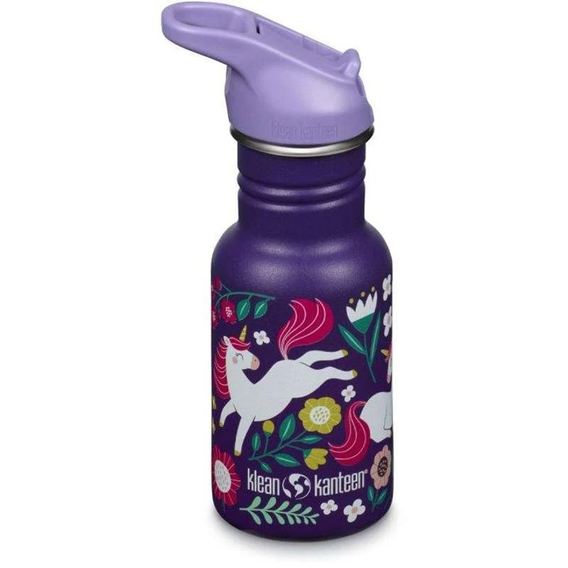 Klean Kanteen Iconic Drikkedunk - Kid SportCap - 355ml - Leaping Unicorns