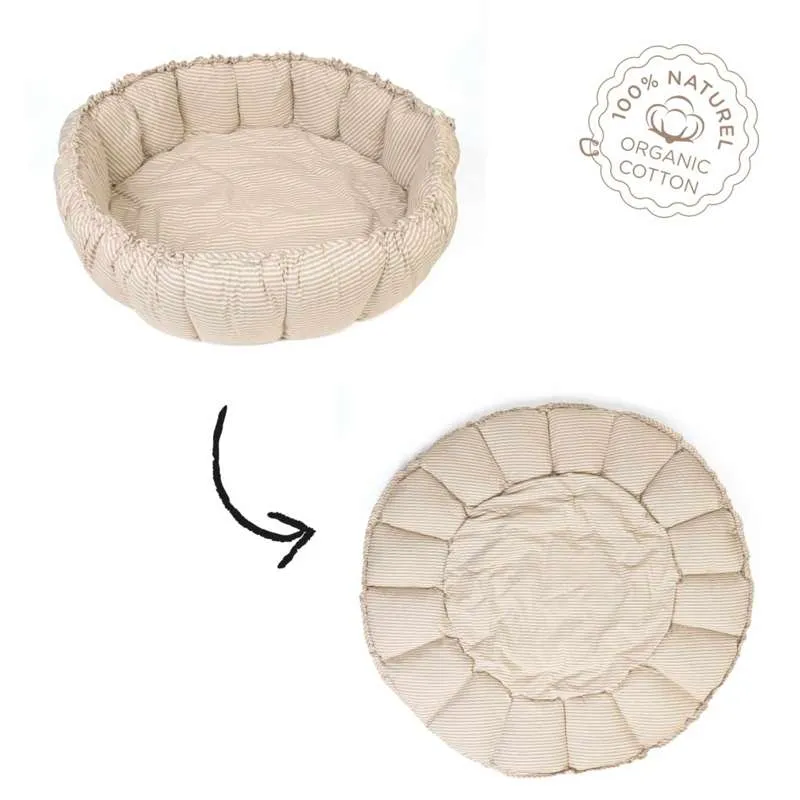 Play & Go Bloom - Babynest/Legetæppe - Stripes Sapphire
