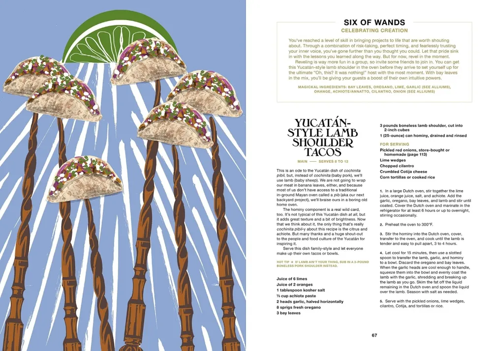 Divine Your Dinner: Cookbook Using Tarot as Your Guide to Magickal Meals Hardcover – Courtney McBroom