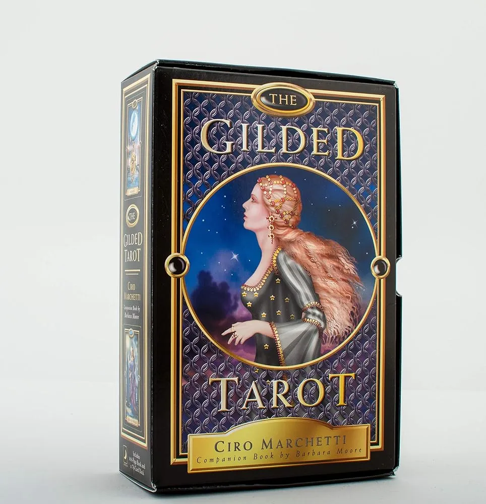 Gilded Tarot (Book and Tarot Deck Set) - Barbara Moore, Ciro Marchetti (Preloved/käytetty))
