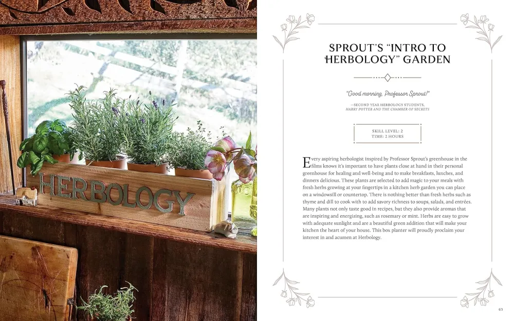 Harry Potter: Herbology Magic: Botanical Projects, Terrariums, and Gardens Inspired Wizarding World - Jody Revenson