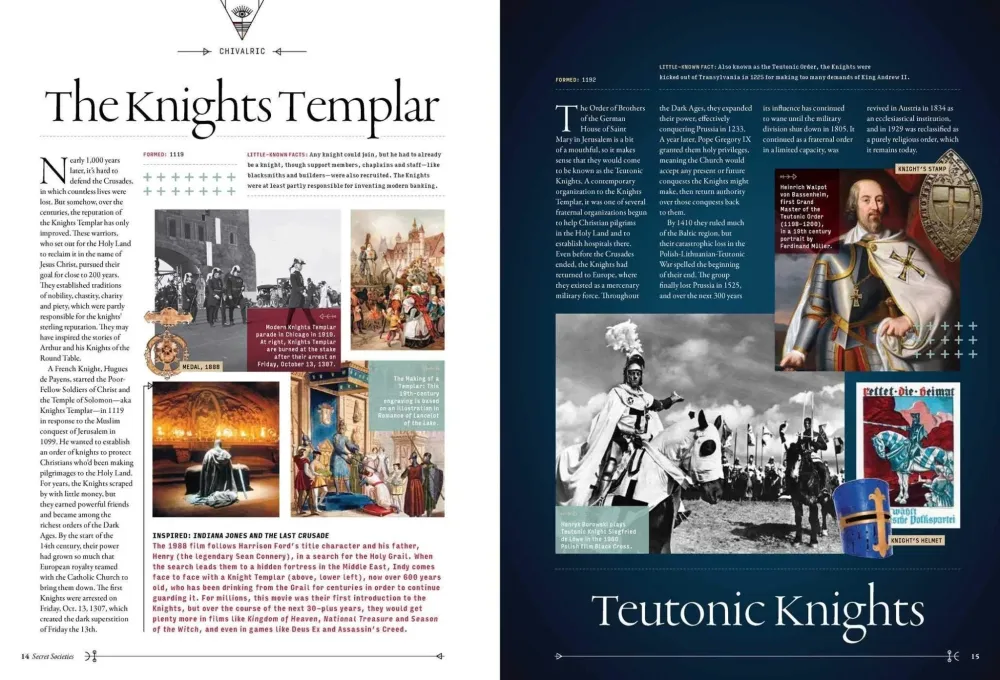 Inside Secret Societies: Behind Scenes Knights Templar, Order Assassins, Opus Dei, Illuminati, Freemasons, & Many More - N...