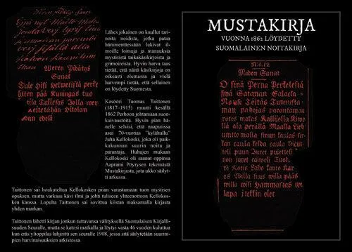 Mustakirja - Vuonna 1862 löydetty suomalainen noitakirja
