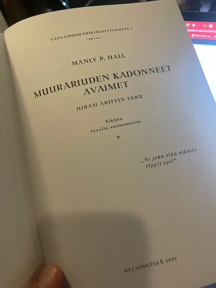 Vapaamuurariuden kadonneet avaimet, Hiram Abiffin taru - Manly P. Hall