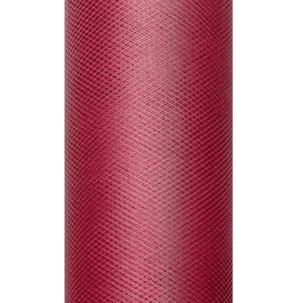 Bordeaux punainen Tulle Roll 15cm 9m