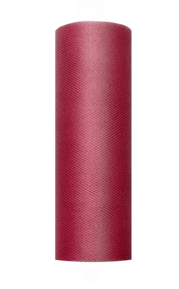 Bordeaux punainen Tulle Roll 15cm 9m