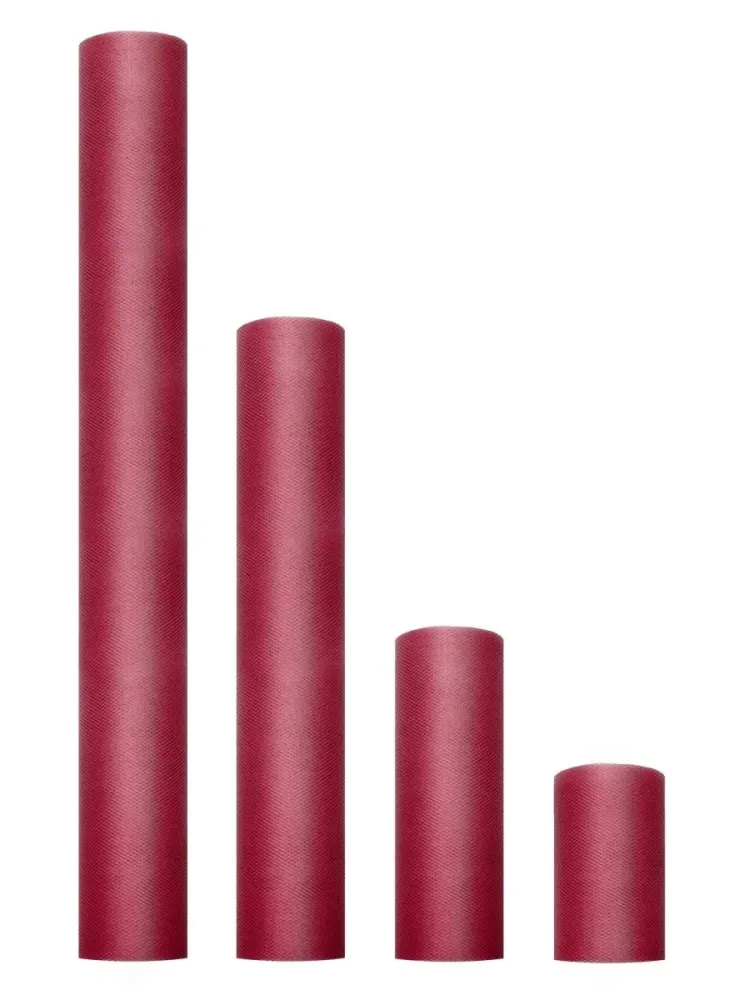 Bordeaux punainen Tulle Roll 15cm 9m