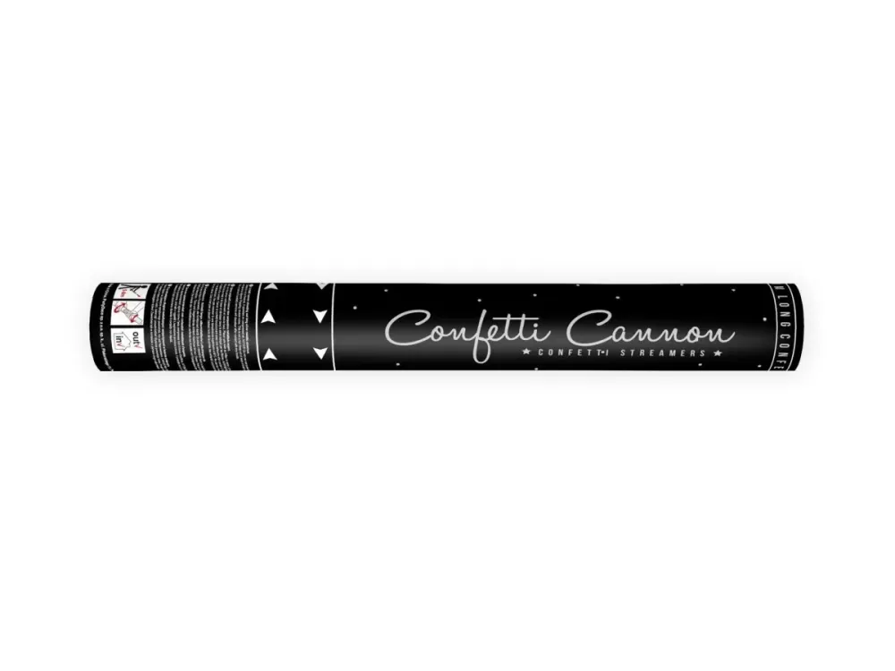 Confetti Cannon Serpentine Silver 40cm