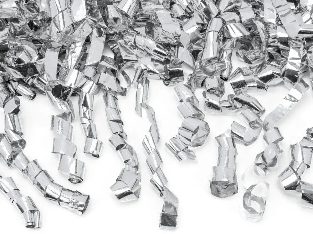 Confetti Cannon Serpentine Silver 60cm
