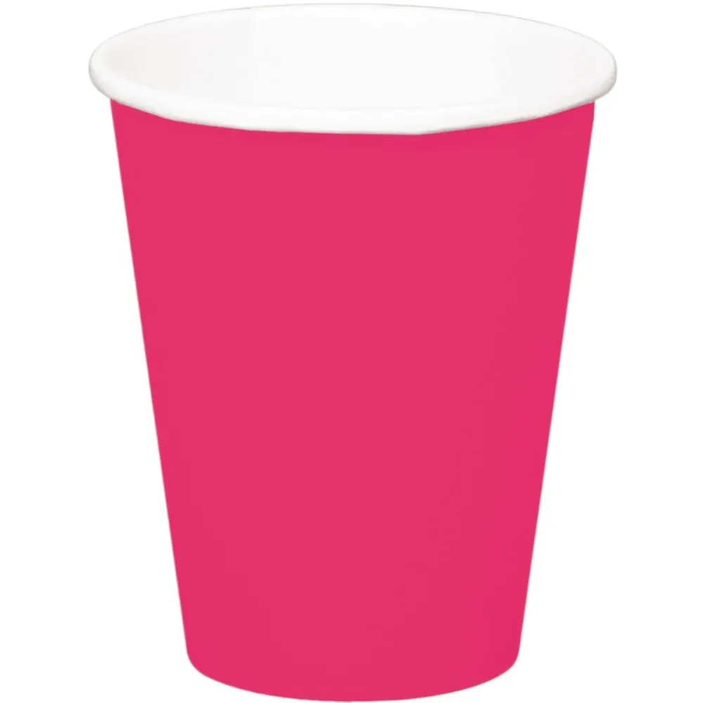 Fuksia kupit pahvi 350ml 8kpl 8kpl