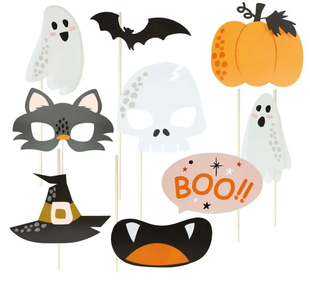 Halloween Photobooth rekvisiitta 15cm 10kpl