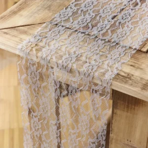 Harmaa pöytäjuoksija Lace 3.1m 3kpl 3kpl