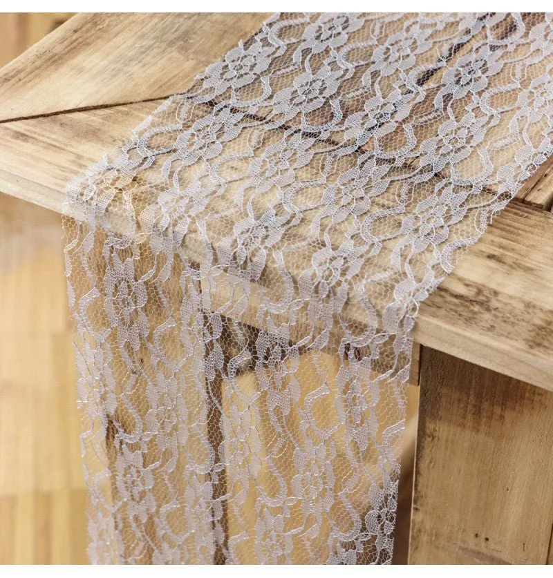 Harmaa pöytäjuoksija Lace 3.1m 3kpl 3kpl