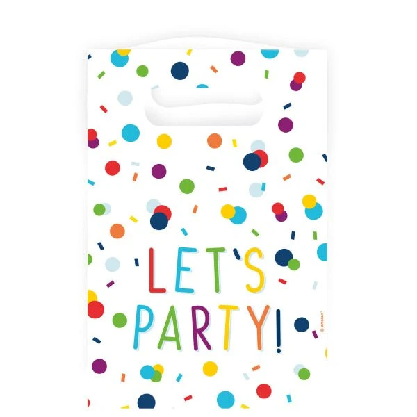 Herkkupussit - Confetti syntymäpäivä - 8 kpl - 15,7 x 23,6 cm