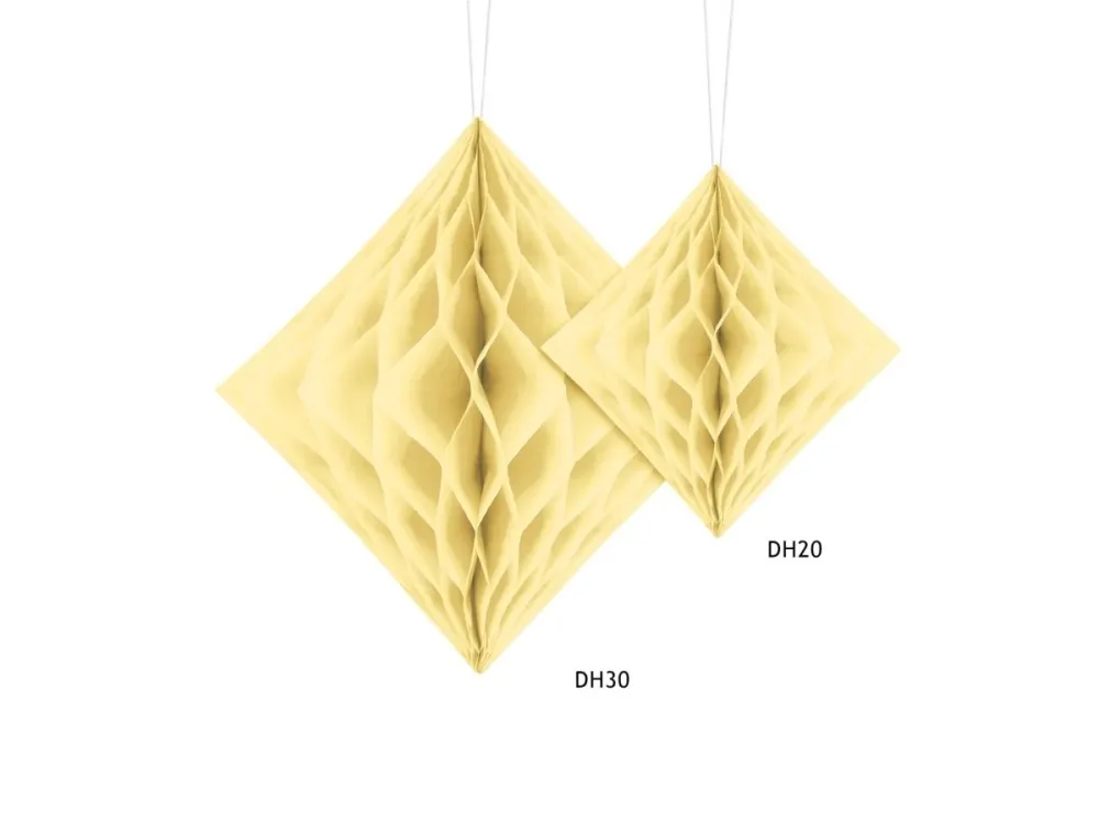 Honeycomb Diamond vaaleankeltainen 30cm