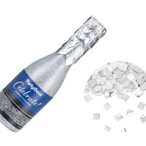 Hopeinen konfettitykki Champagne 20.5cm