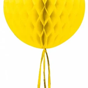 Hunajakennopallo keltainen hapsut 30cm