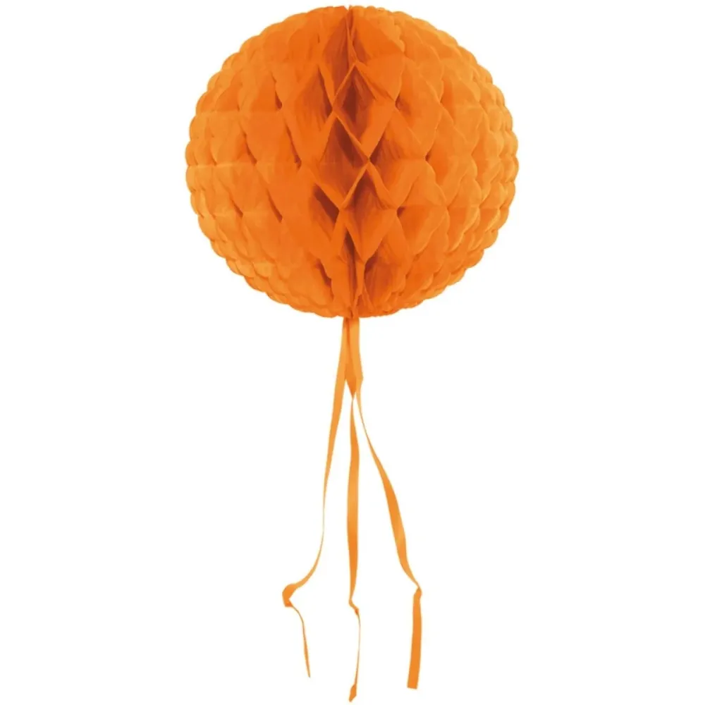 Hunajakennopallo oranssi hapsut 30cm