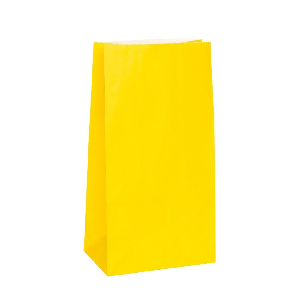 Juhlapussit Keltainen 25cm 12kpl