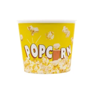 Keltainen popcorn kulho