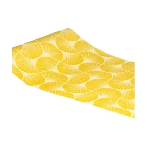 Keltainen pöytäjuoksija Gingko Print 3m