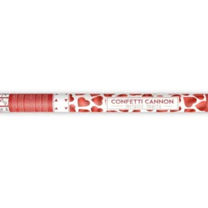 Konfetti tykki sydämet punainen 60cm