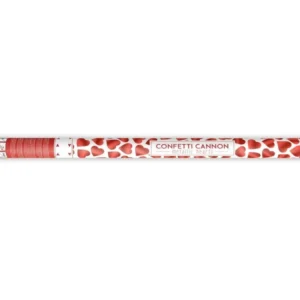 Konfetti tykki sydämet punainen 80cm