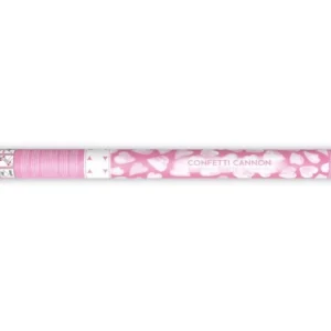 Konfetti tykki sydämet valkoinen 60cm
