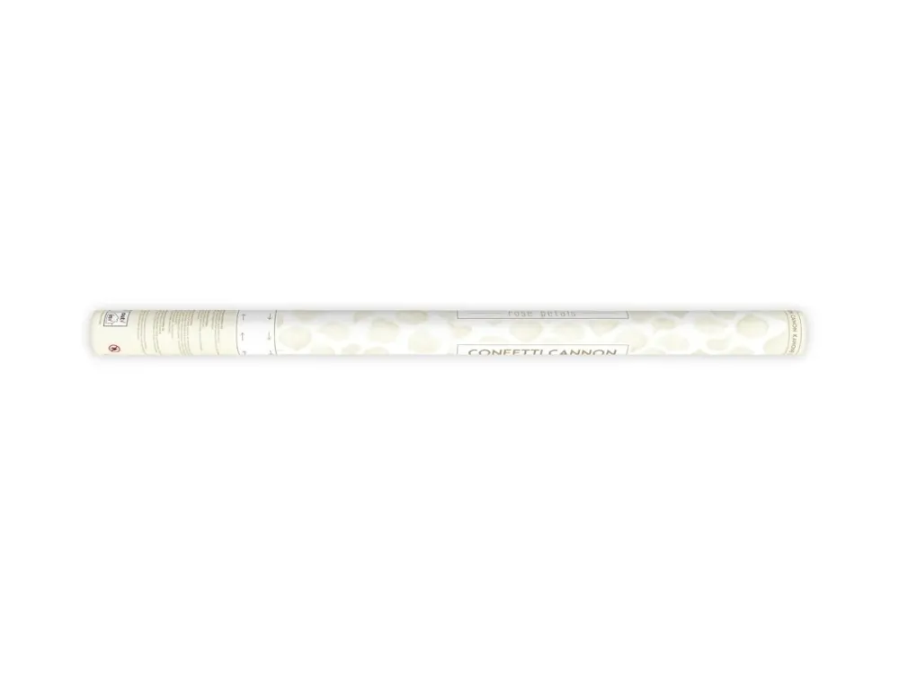 Konfetti tykki Vanilja kerma ruusun terälehtiä 80cm