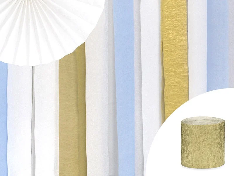 Kultainen Garlands kreppirulla 5cm 10m 4kpl 4kpl