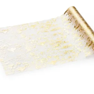 Kultainen pöytäjuoksija Tulle Sheer 9m