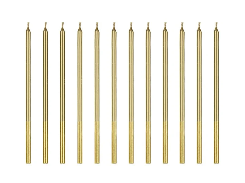 Kultaiset kynttilät 14cm 12kpl
