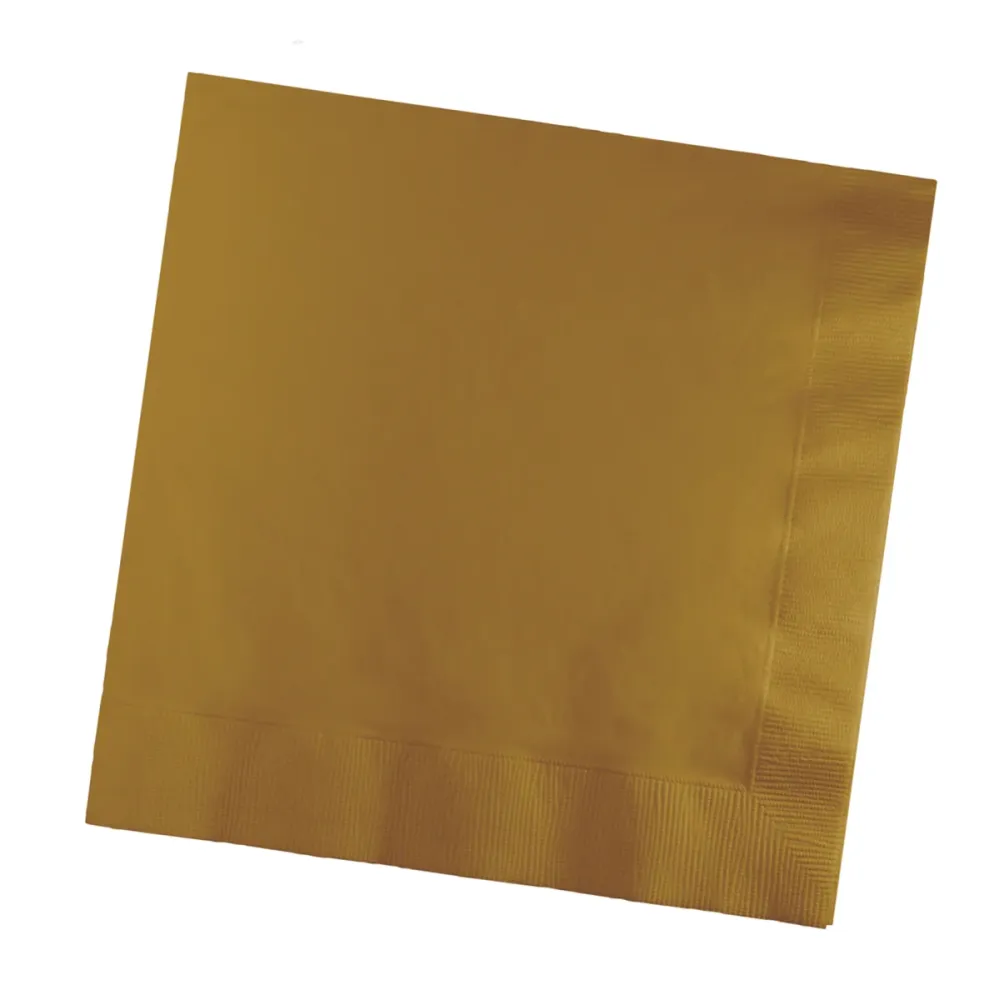 Kultaiset lautasliinat 3-kerros 41cm 25kpl