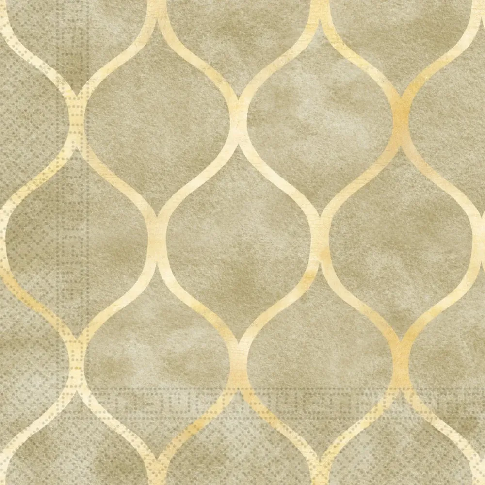 Kultaiset lautasliinat Arabic 33cm 20kpl