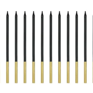 Kultaiset mustat kynttilät 14cm 12kpl