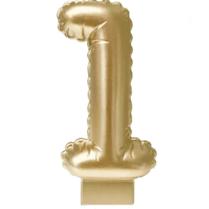 Kynttilä folio ilmapallo Gold 1 10cm