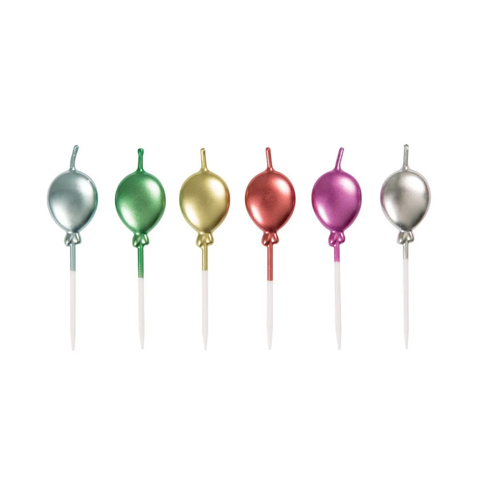 Kynttilä ilmapallot Metallinen 6.4cm 6kpl