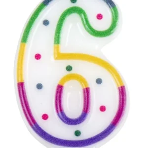 Kynttilä 6 vuotta 8cm