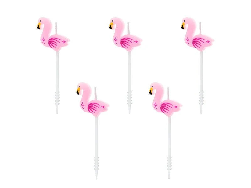Kynttilät Flamingo 3cm 5kpl